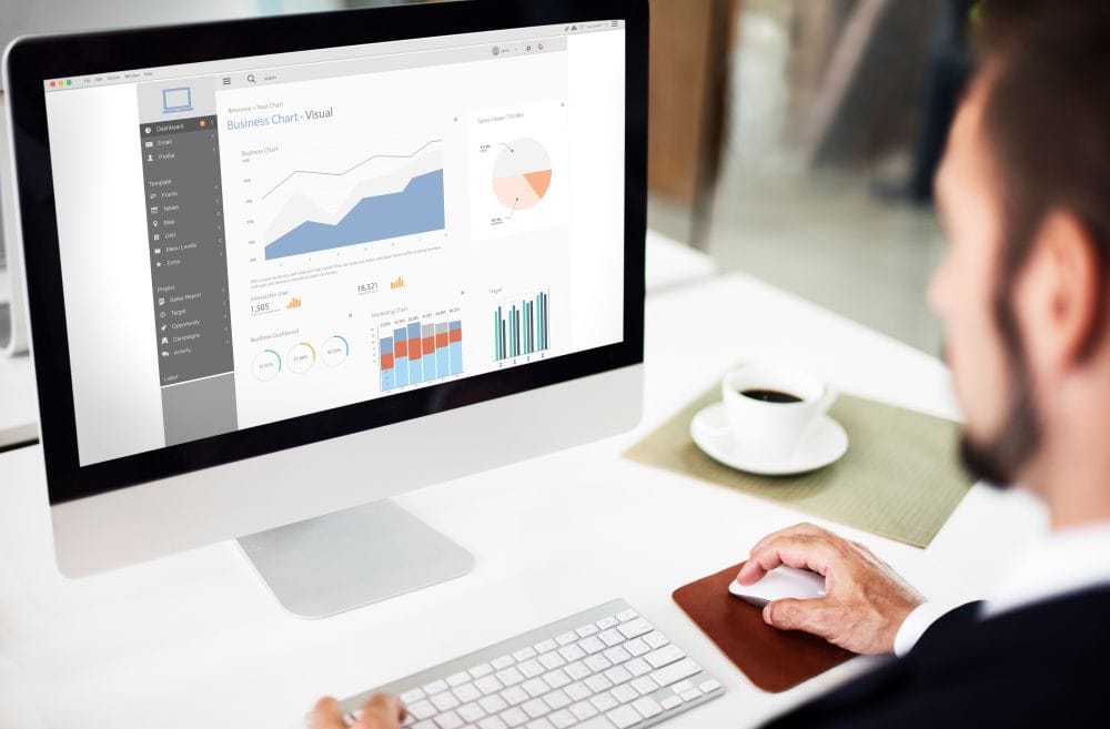 Dashboard de análise de dados com configuração de conversões GA4 e métricas de desempenho